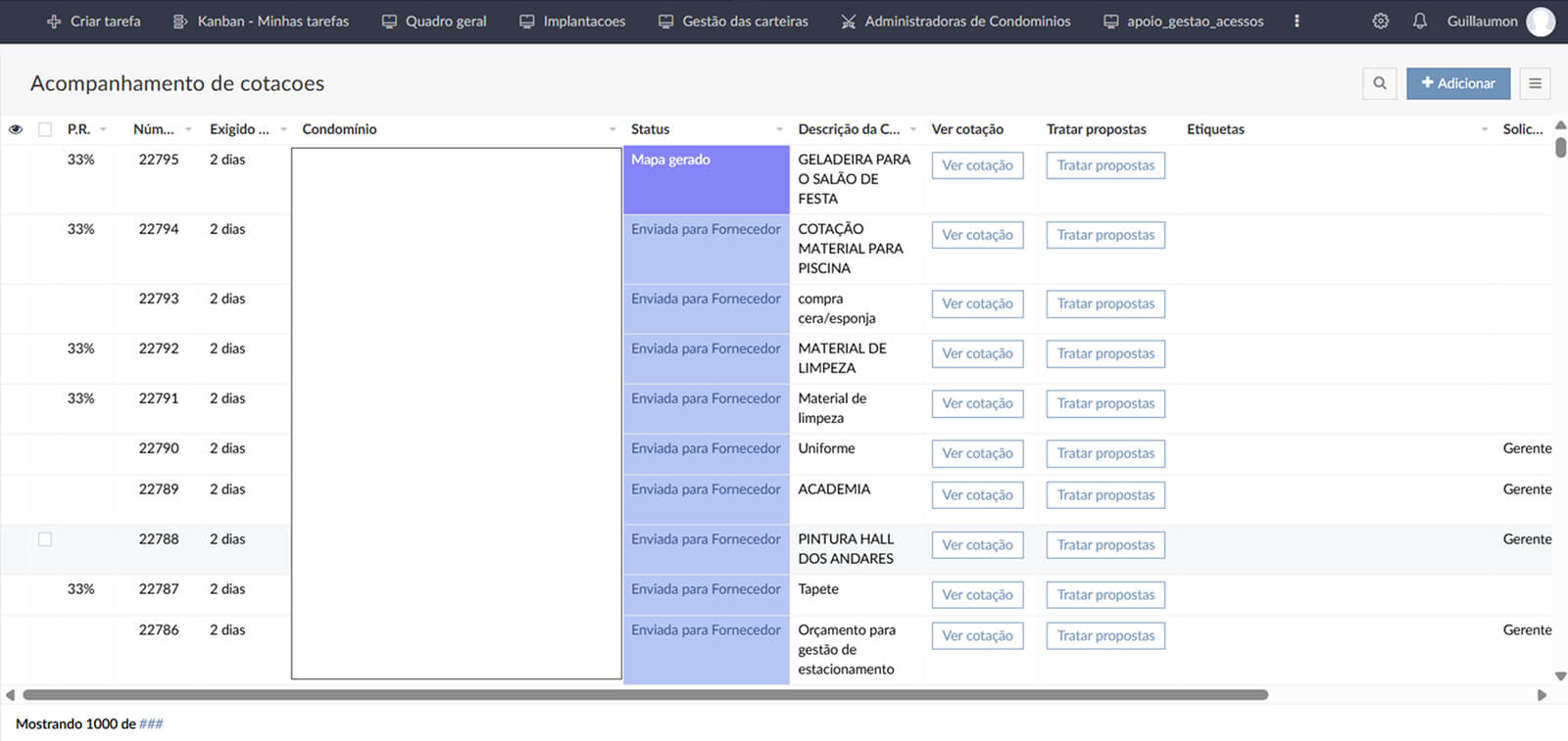 Quotations and vendor management