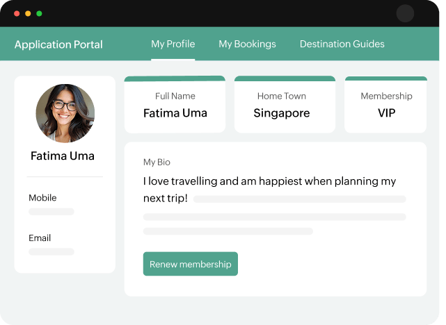 Customer portal preview