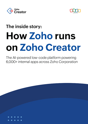 Zoho runs on Creator