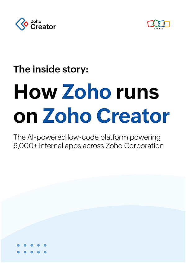 How Zoho runs on Creator