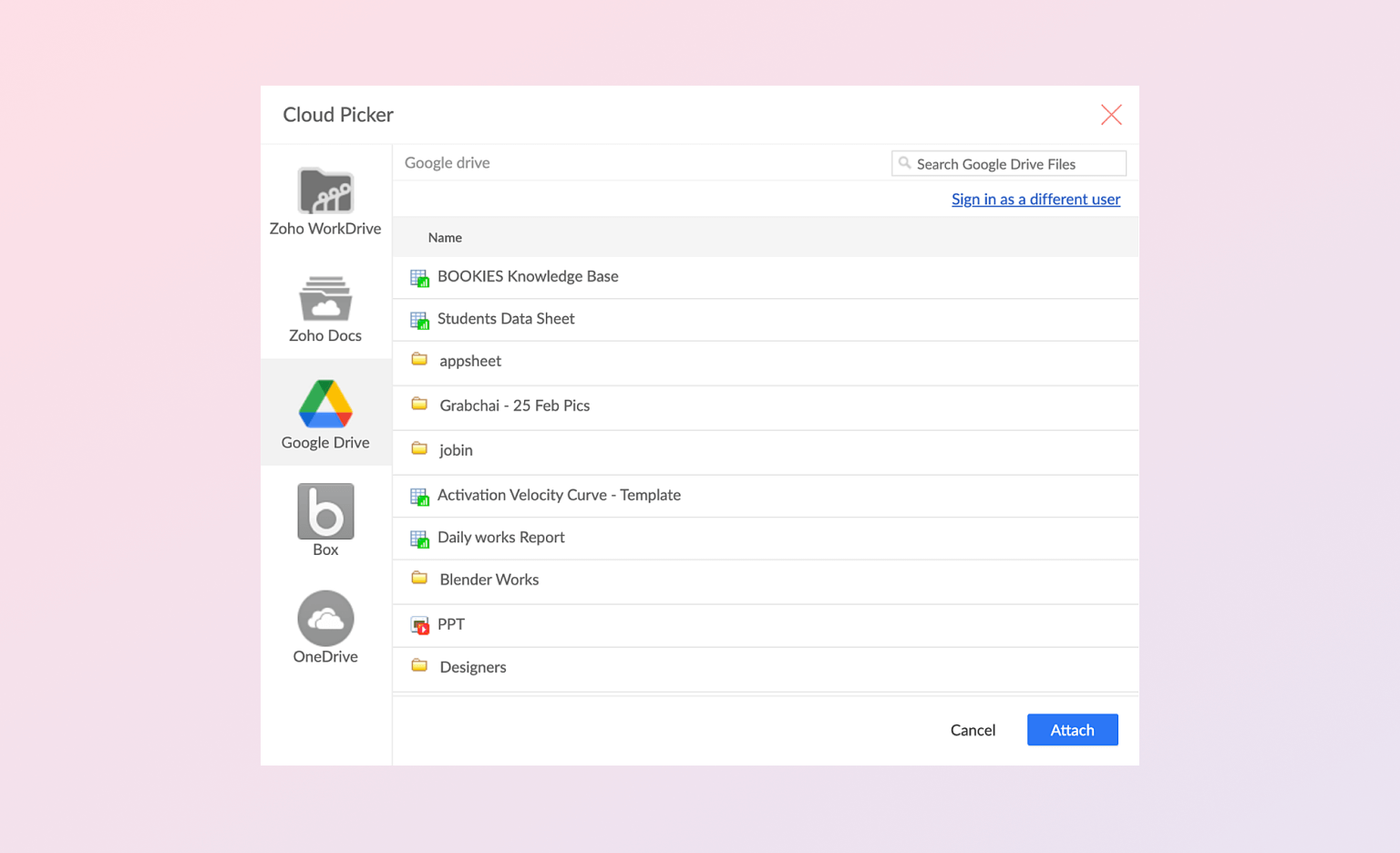 Importing from the cloud