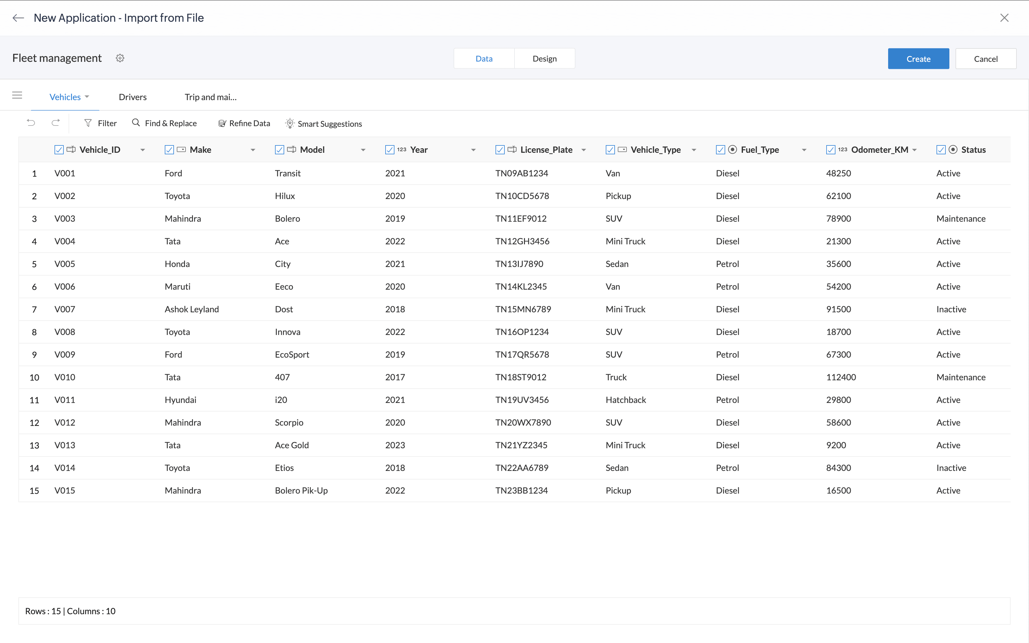 Import an existing spreadsheet or migrate from MS Access, FileMaker