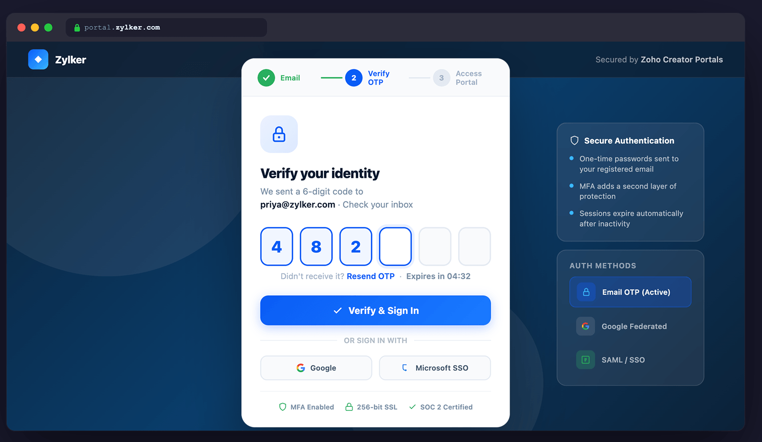 Audit log dashboard