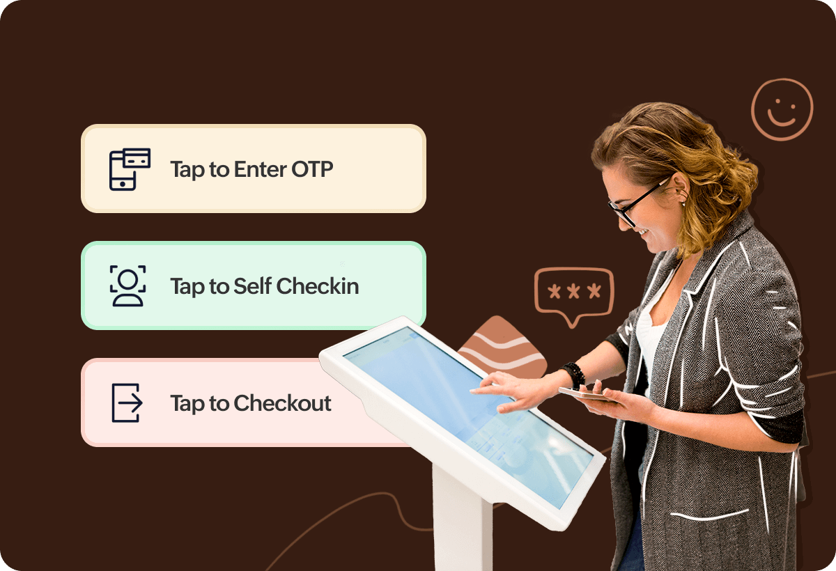 Easy check-ins with kiosks
