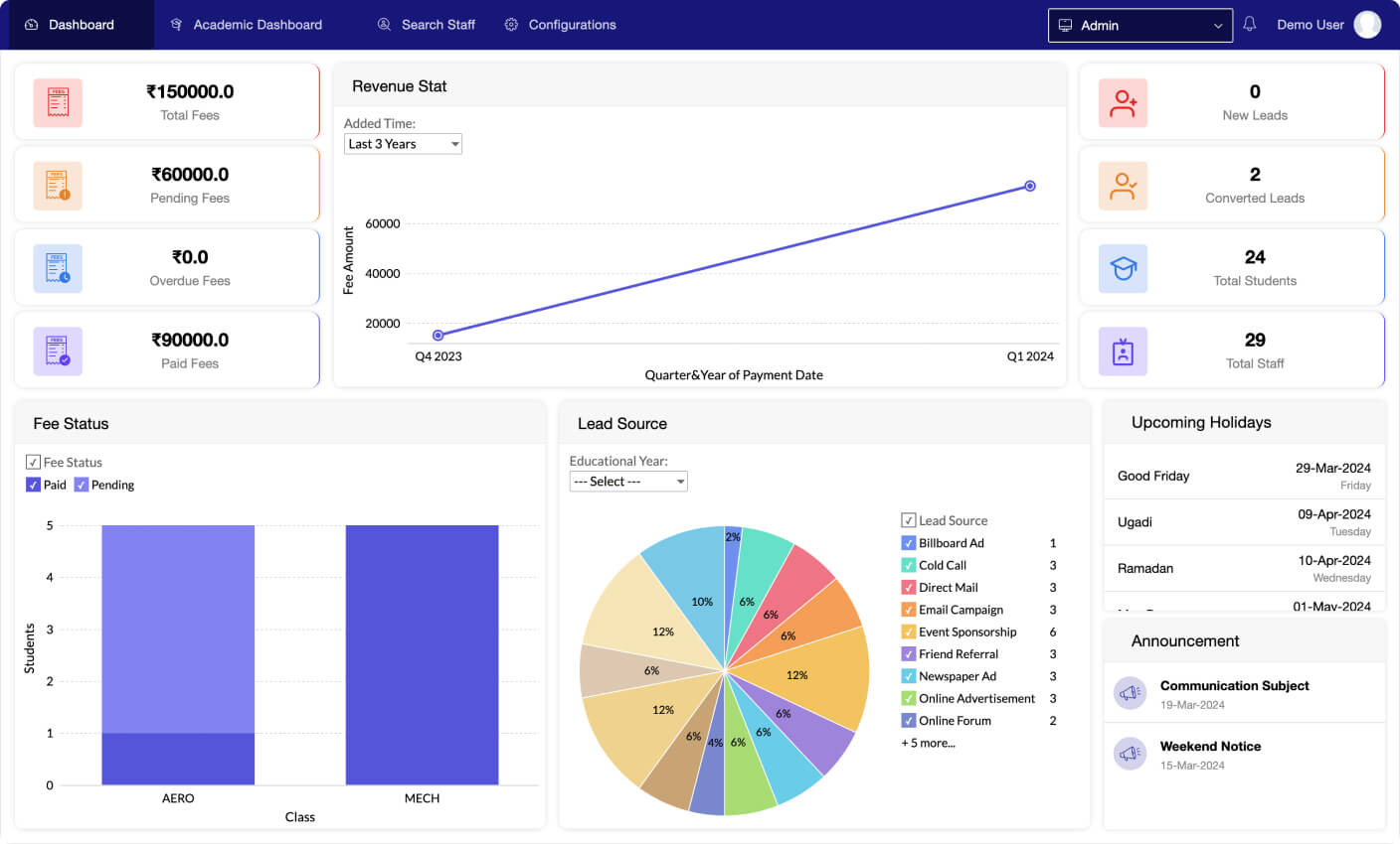 Admin portal