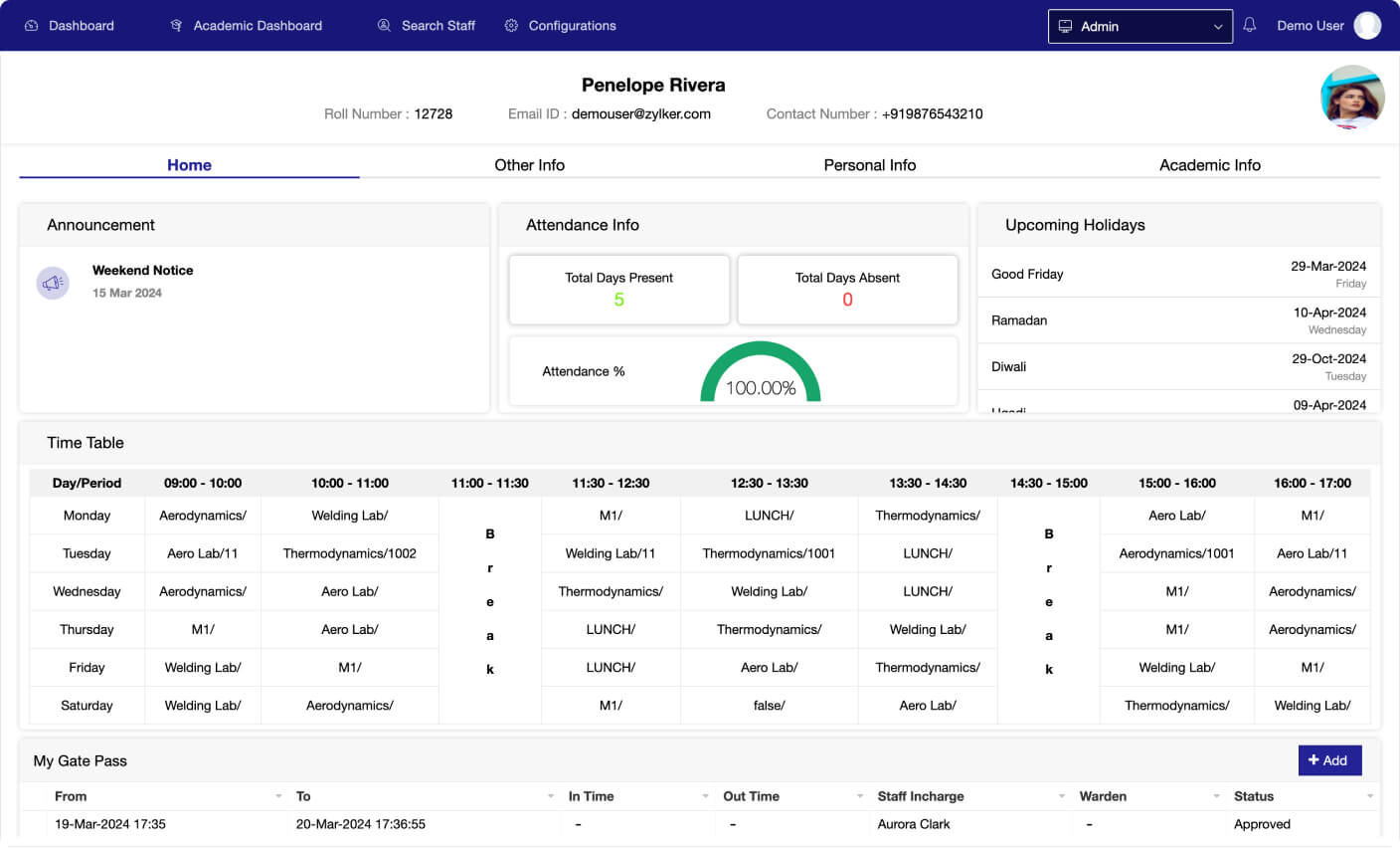 Parent portal