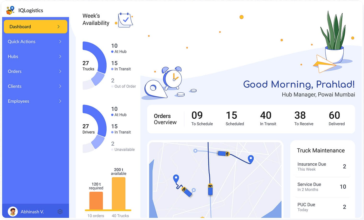 iqlogistics dashboard