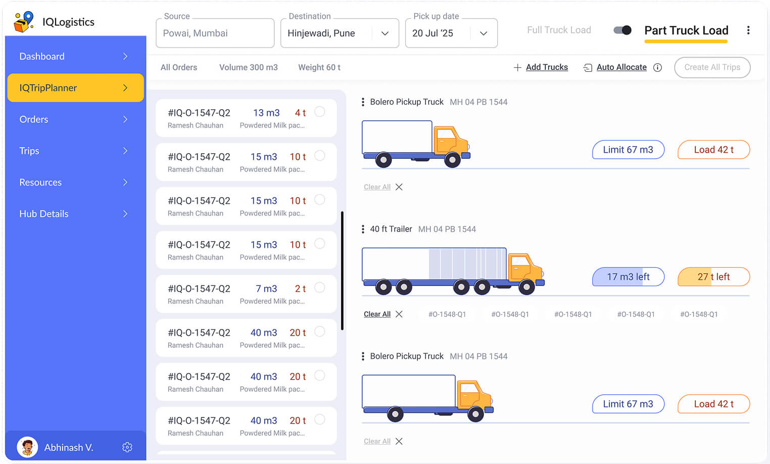 iqlogistics trip planner