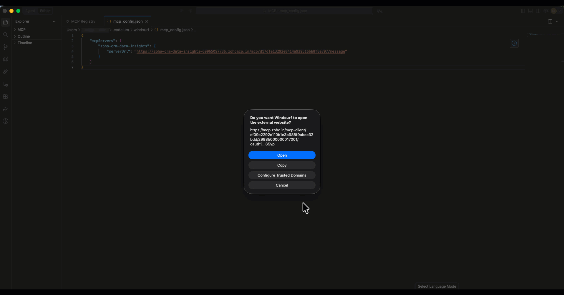 Windsurf MCP Authentication