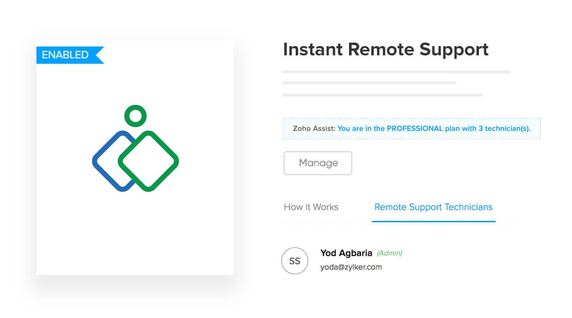 Help desk remote access