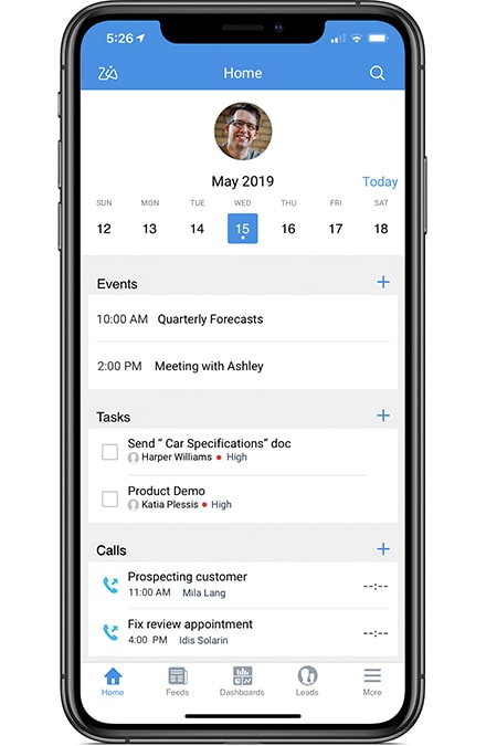 Mobile crm app for activity management