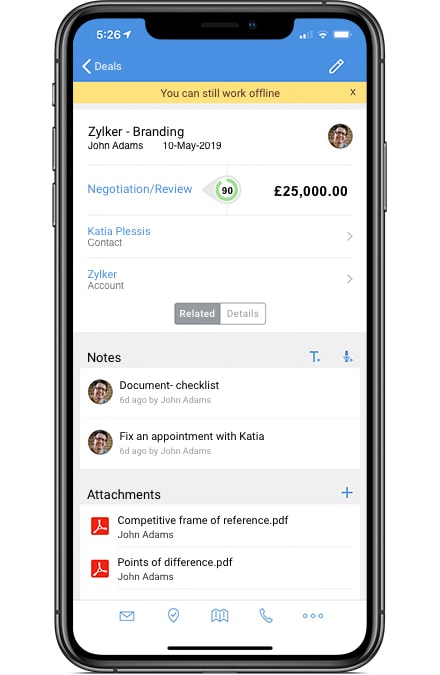 Manage pipeline from anywhere, even when offline