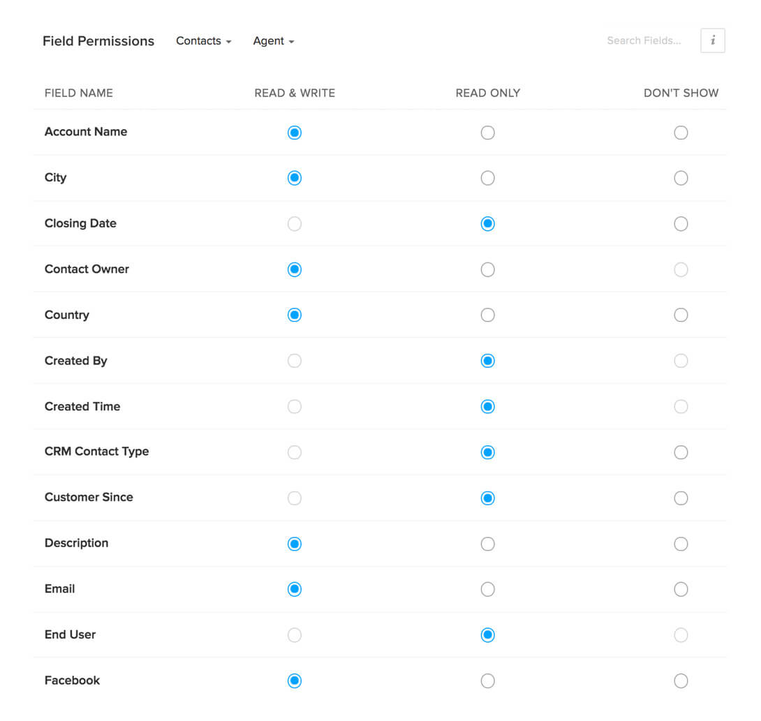 Field level security in customer support tools