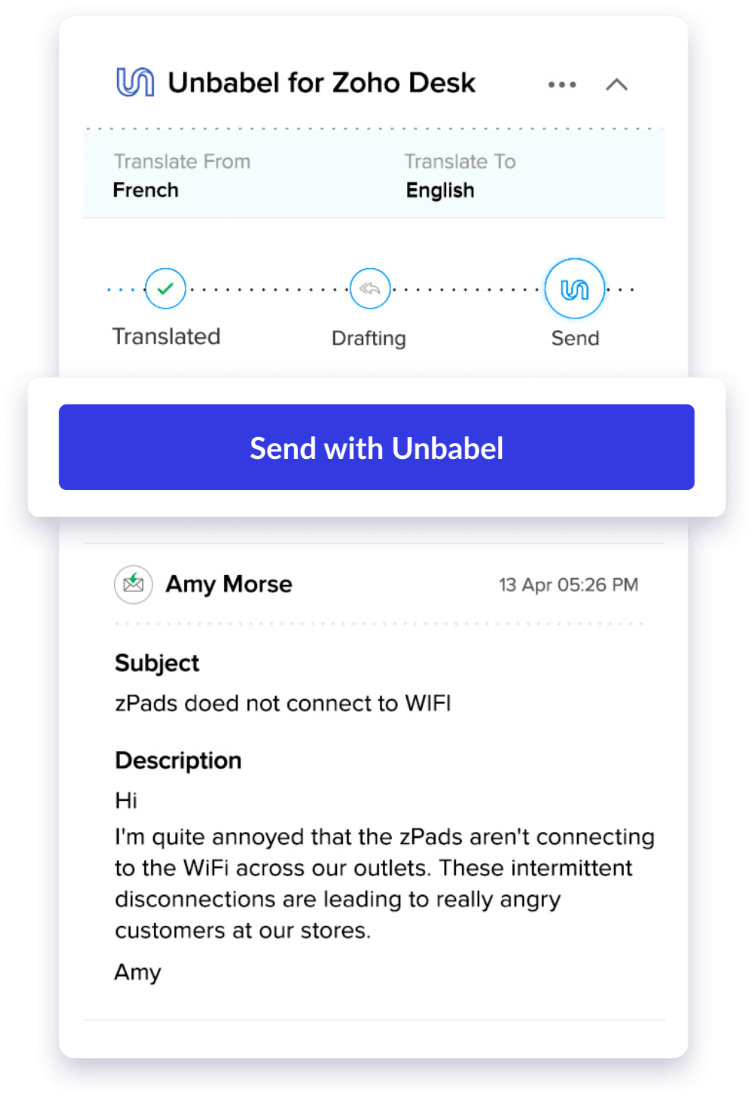 Respond to tickets in your customer’s language