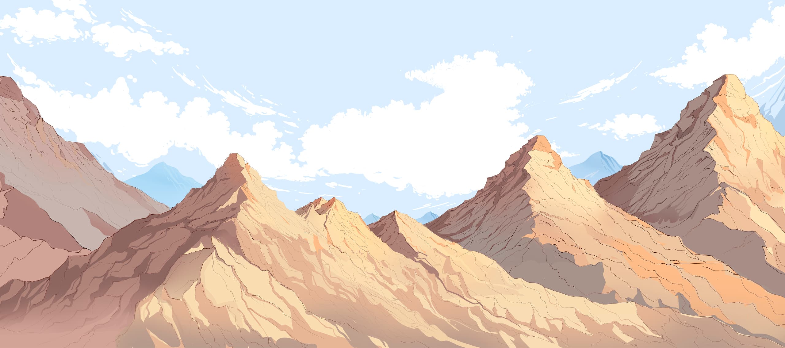 Zoho Desk hero banner with mountain and sky landscape