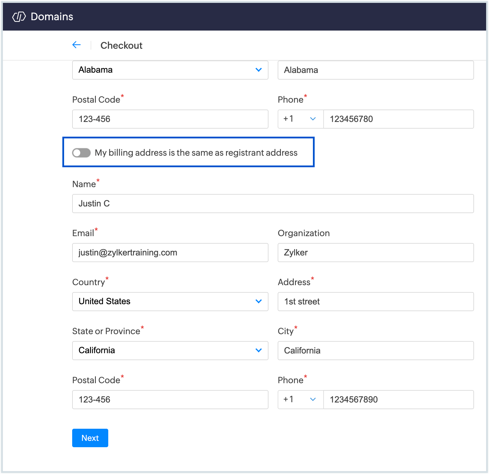 Add billing info Add billing info