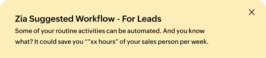 suggested by Zoho’s AI assistant