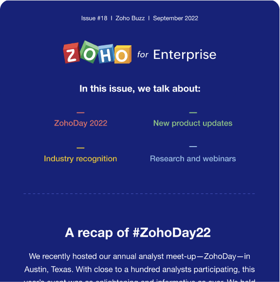 Zoho for Enterprise