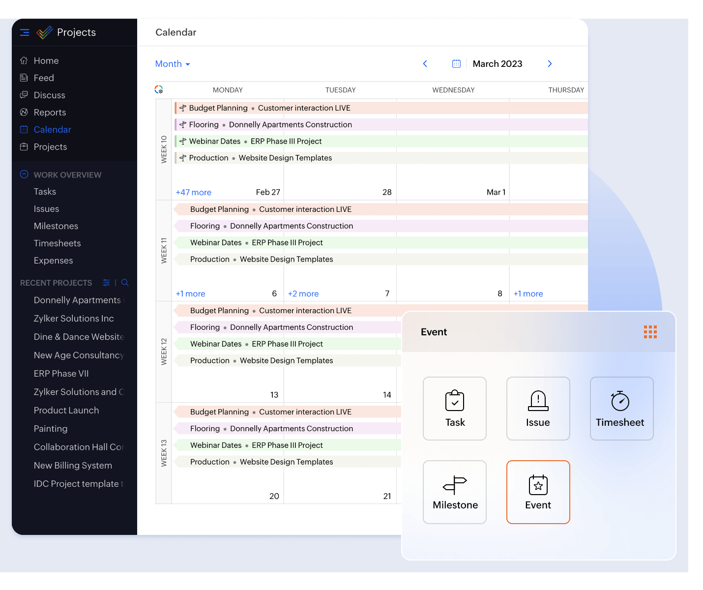 Content collaboration and calendars