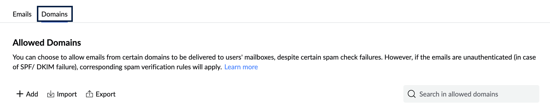 Allowed Domains Allowed Domains