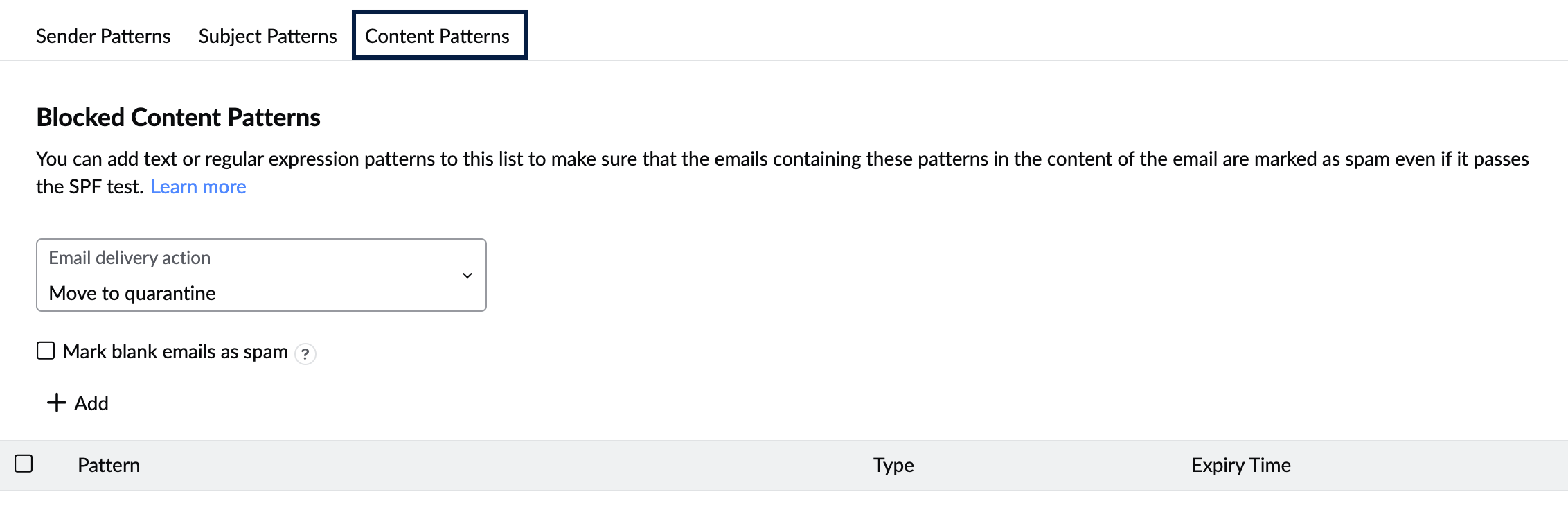 Blocked Content Patterns Blocked Content Patterns