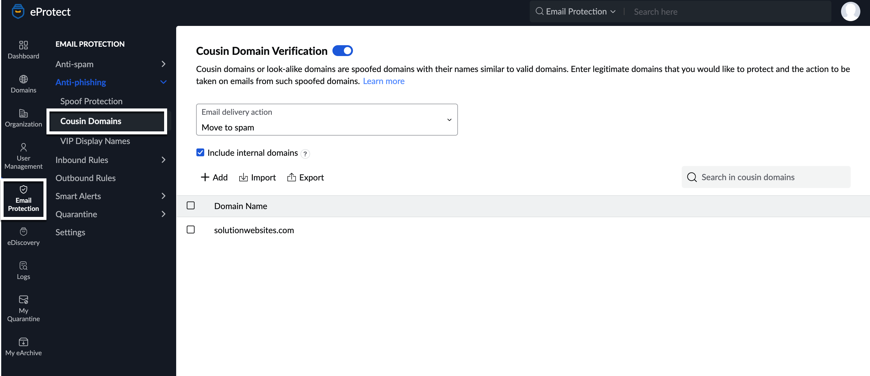 Cousin Domain Verification Cousin Domain Verification