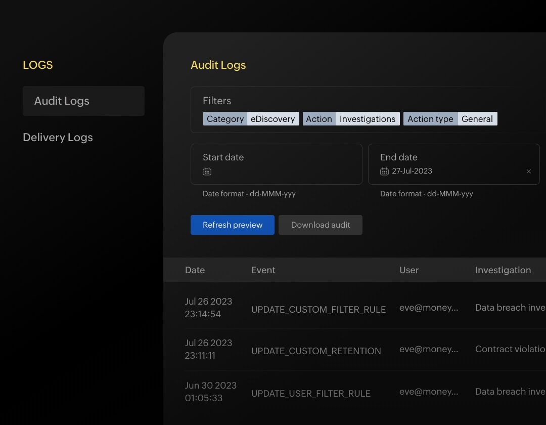 Account for every action