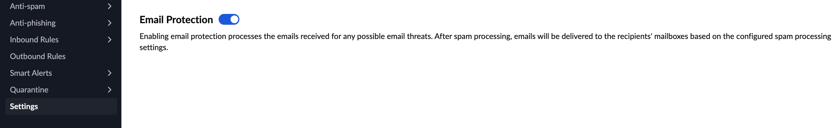 Email Protection Setting Email Protection Setting