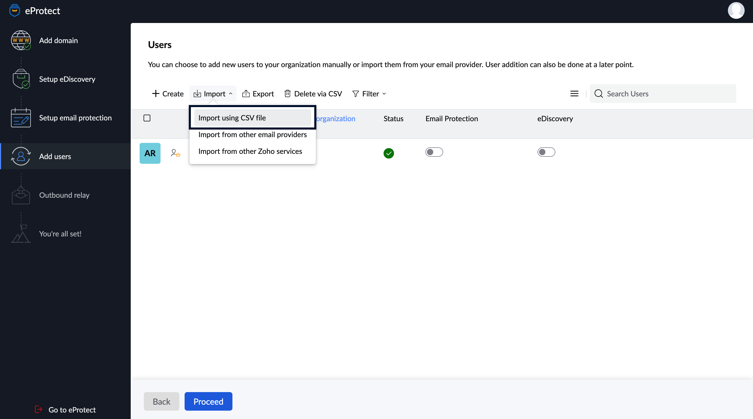 Import Users via CSV Import Users via CSV