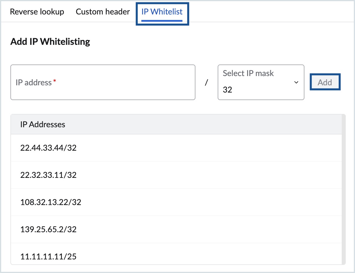 ip whitelist
