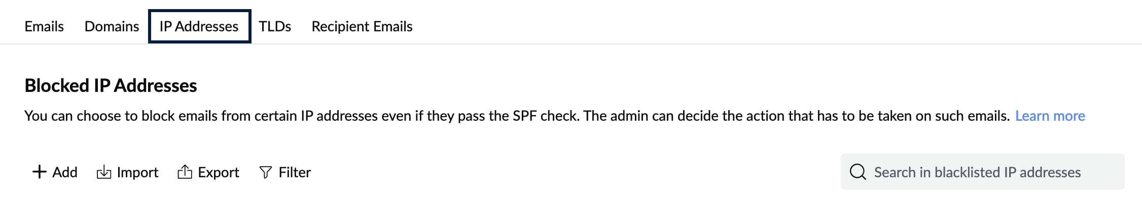 Blocked IPs Blocked IPs