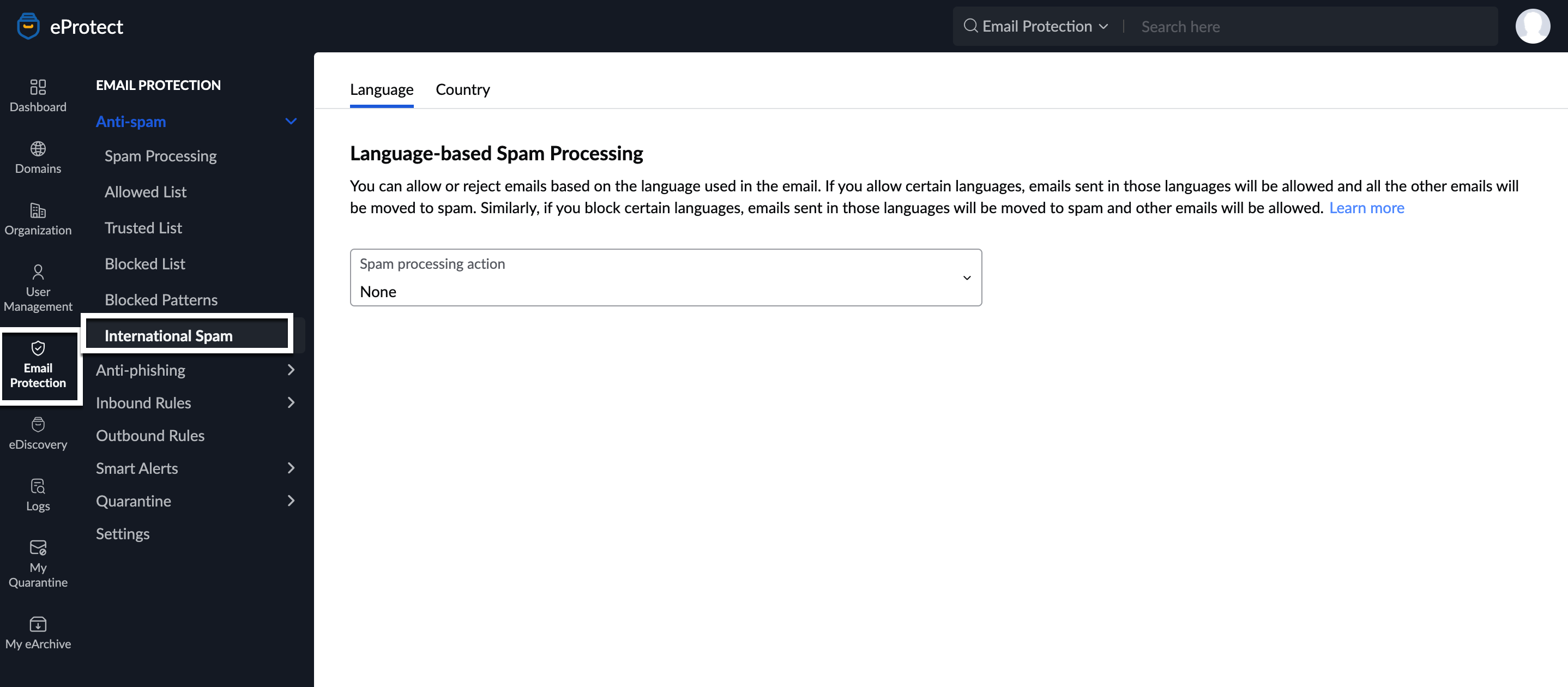 Language-based Spam Processing Language-based Spam Processing