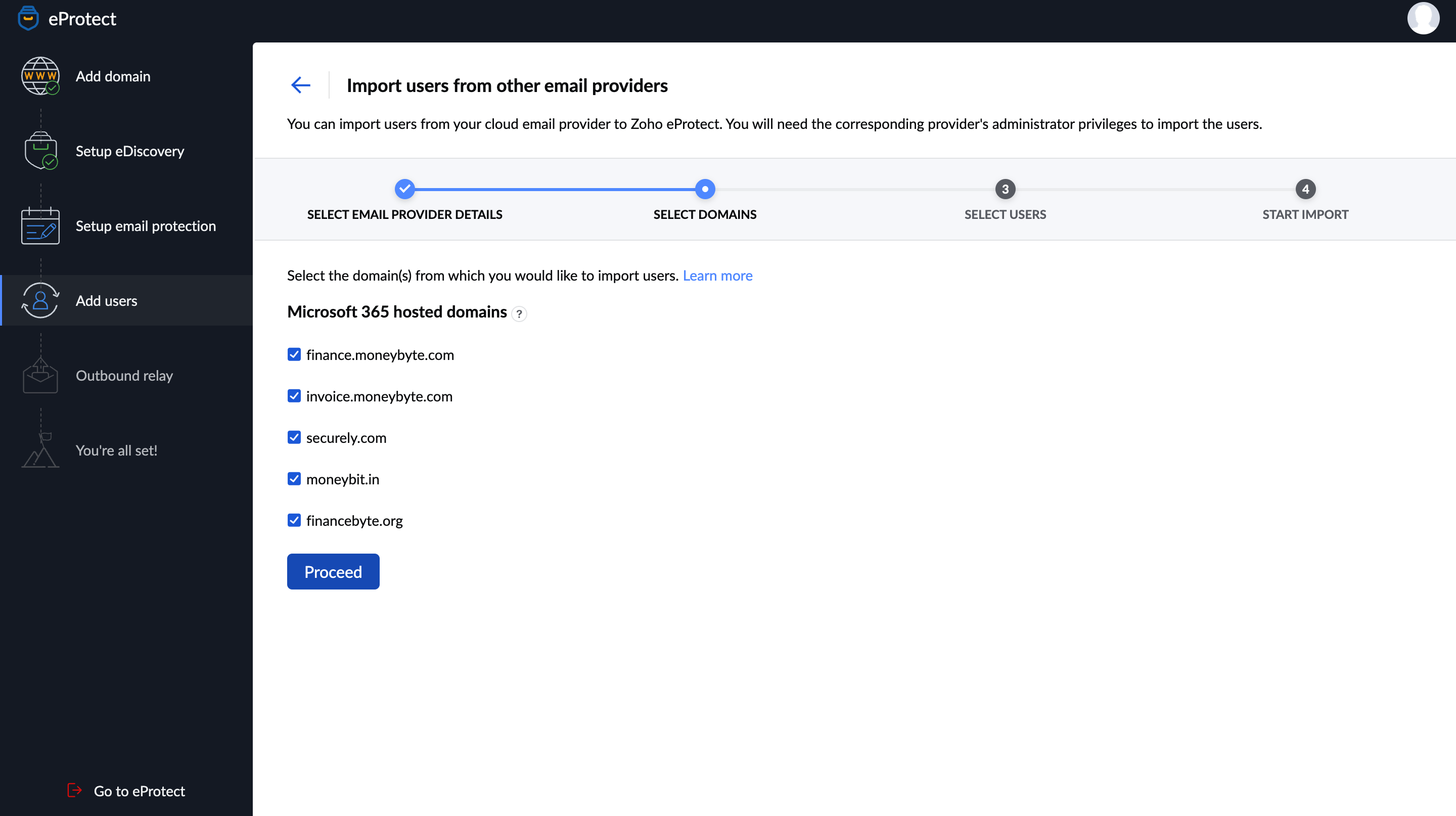Select Users to Import Select Users to Import