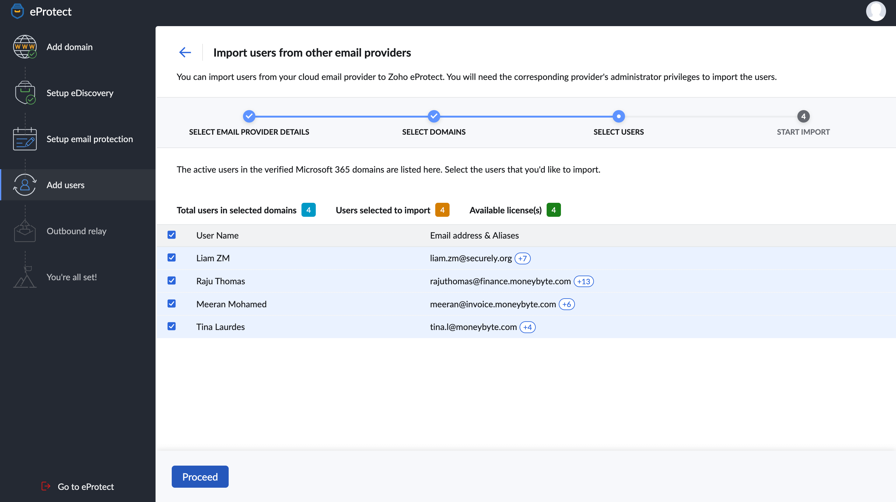 Select Users to Import Select Users to Import