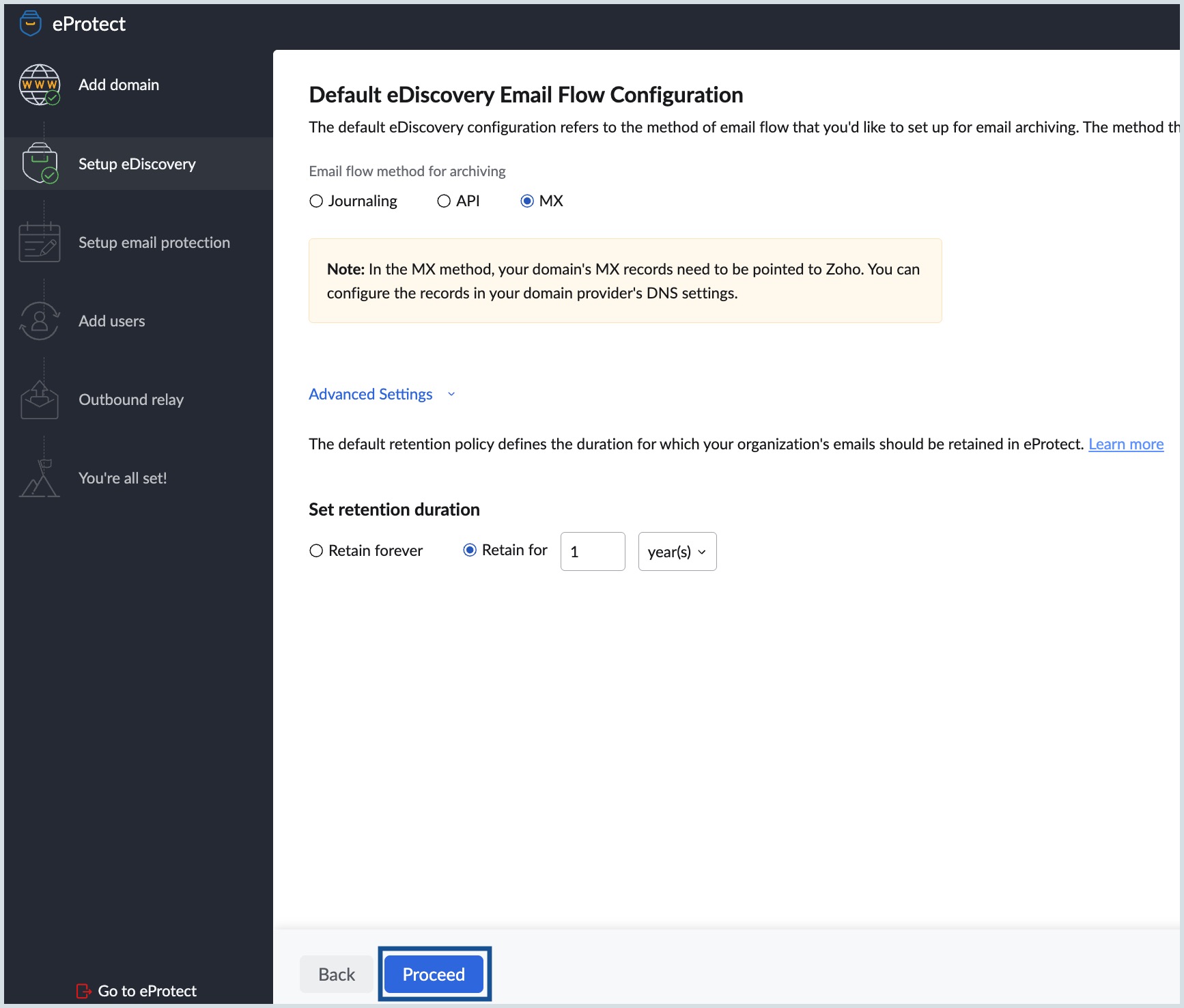 set up ediscovery
