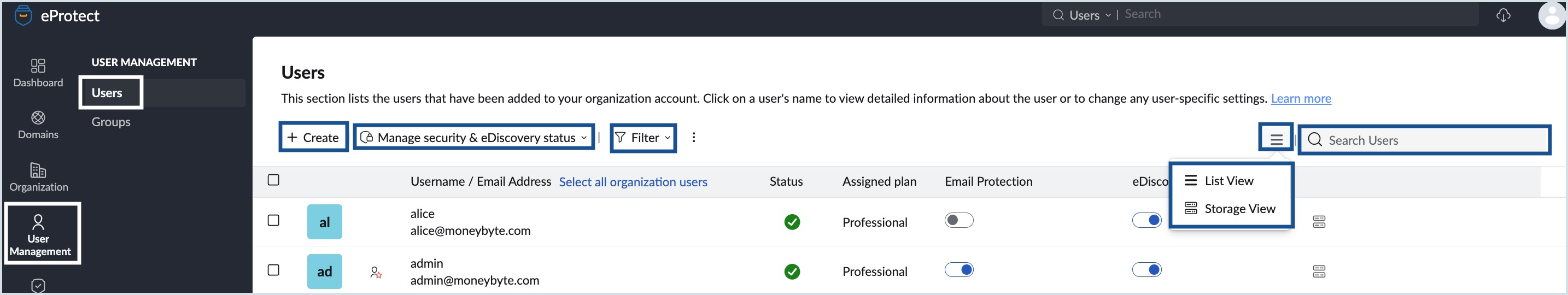 user management