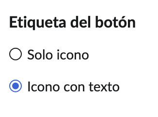 etiquetas de botones