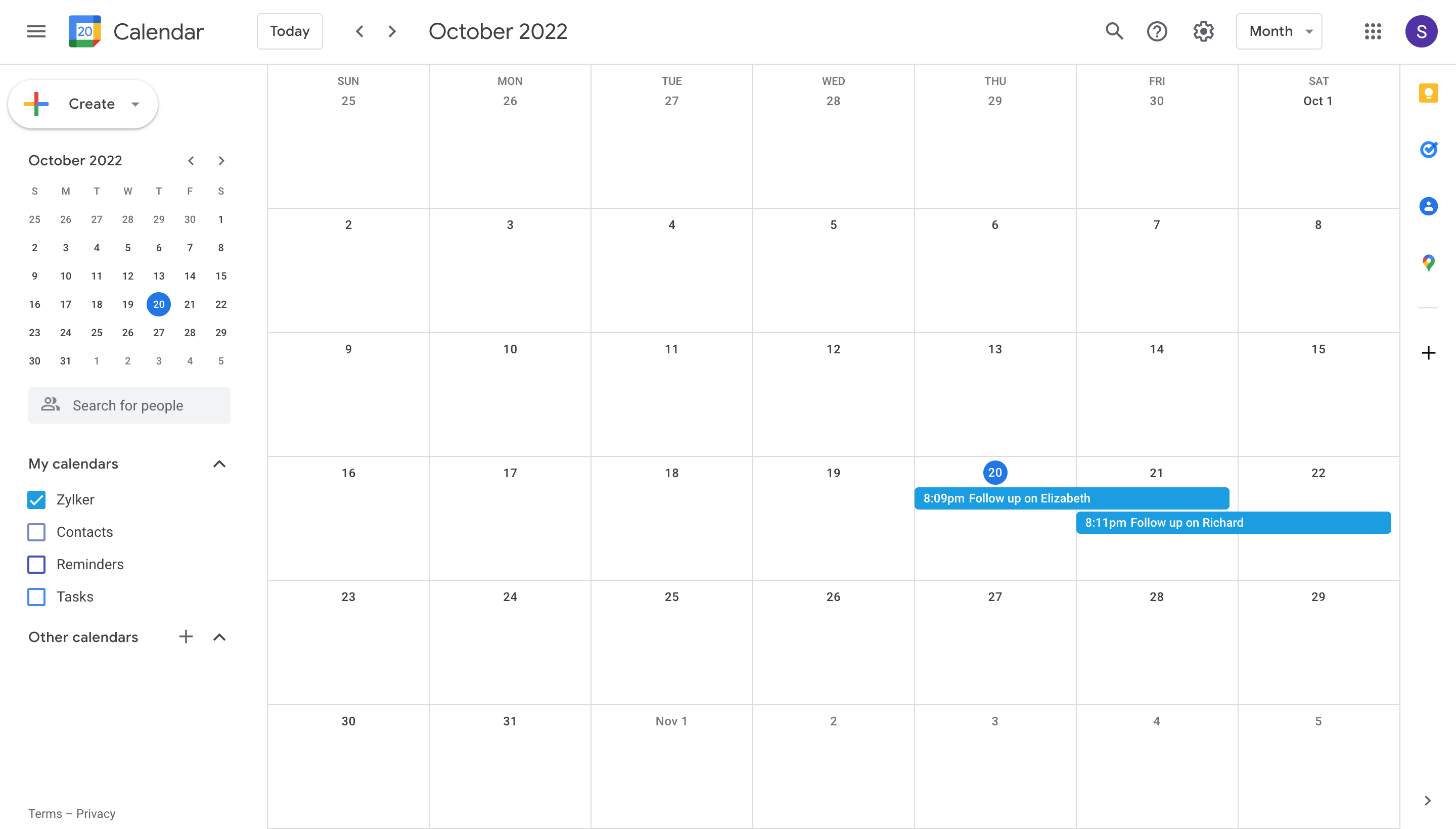 Integrate form with your calendar