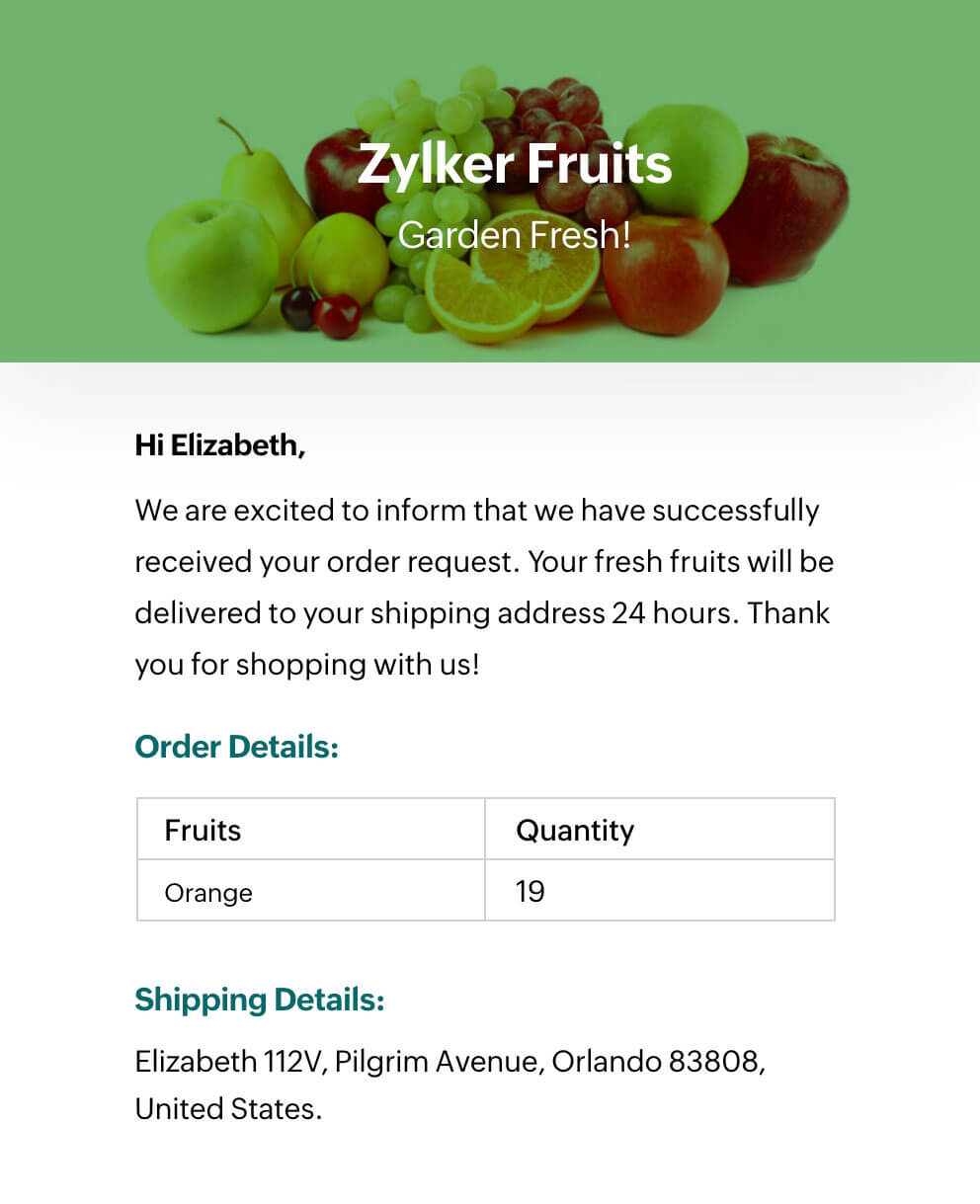 Instant order notifications