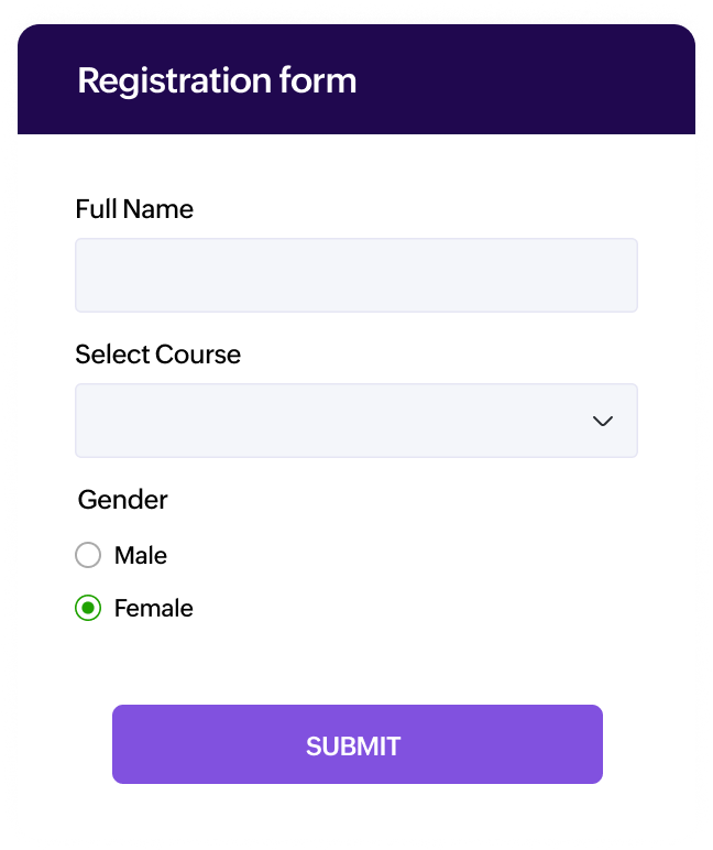 Create flexible forms with multiple choice options
