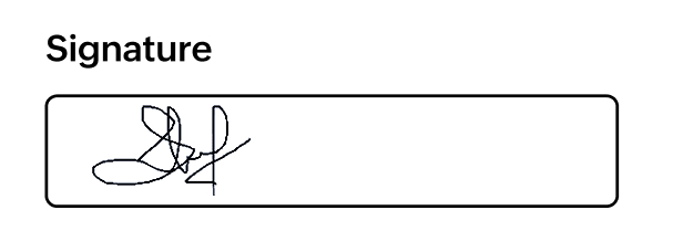 Signature forms field
