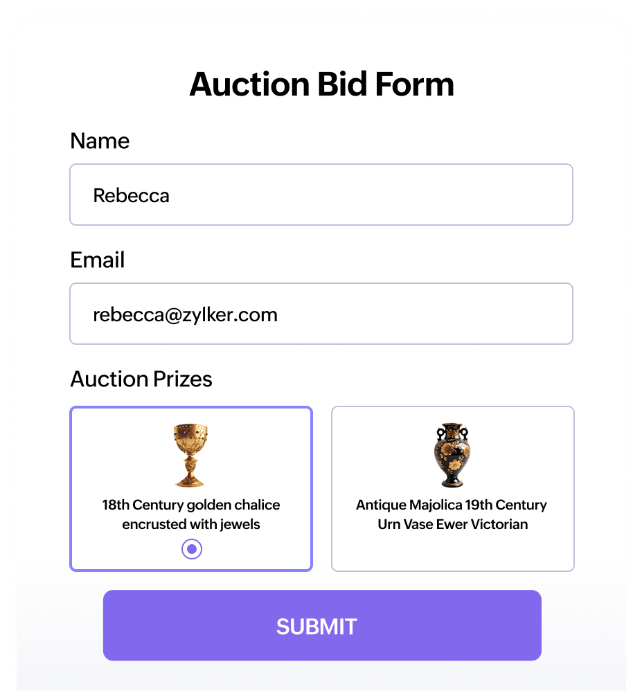 Image Choice field in Zoho Forms