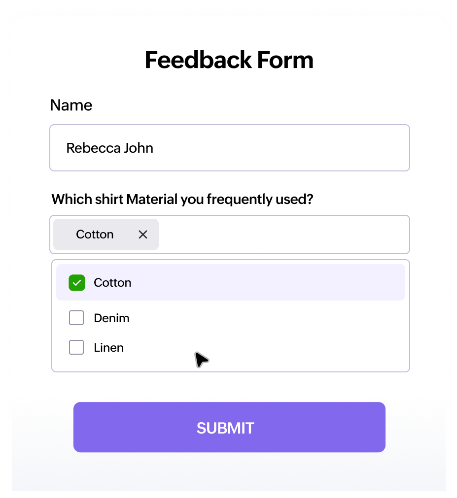 Multiple Choice field in Zoho Forms