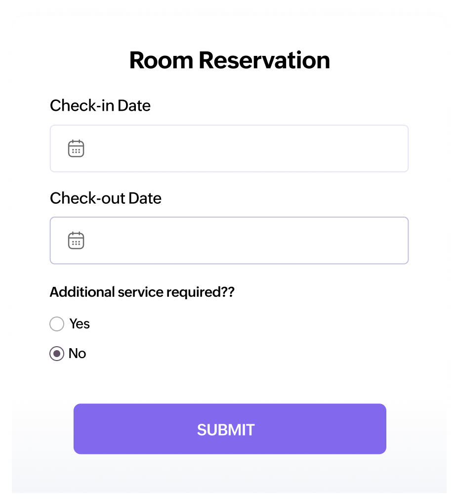 Radio choice field in Zoho Forms
