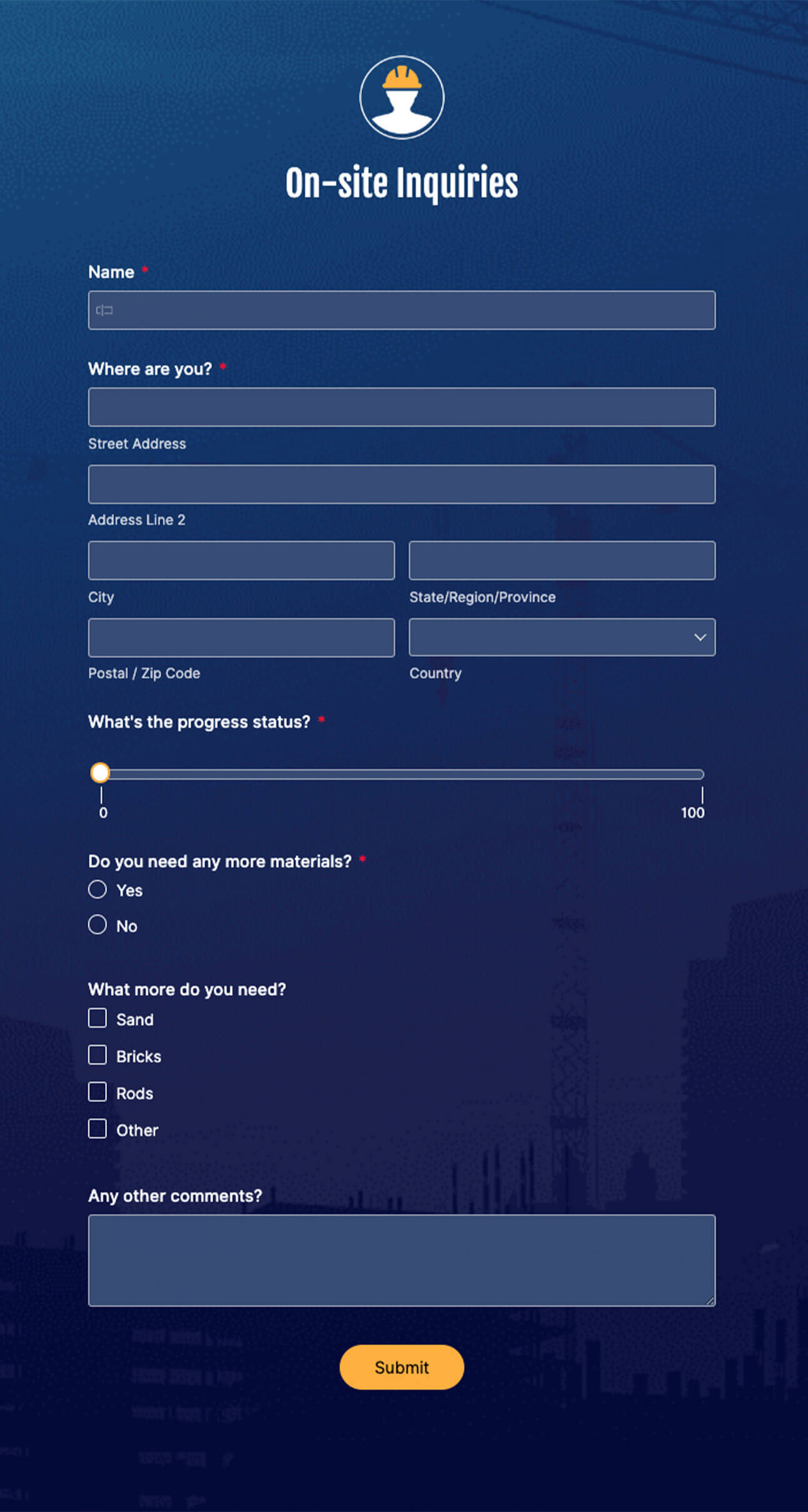 Construction forms