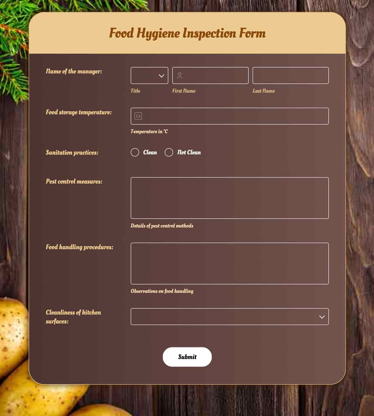 food forms