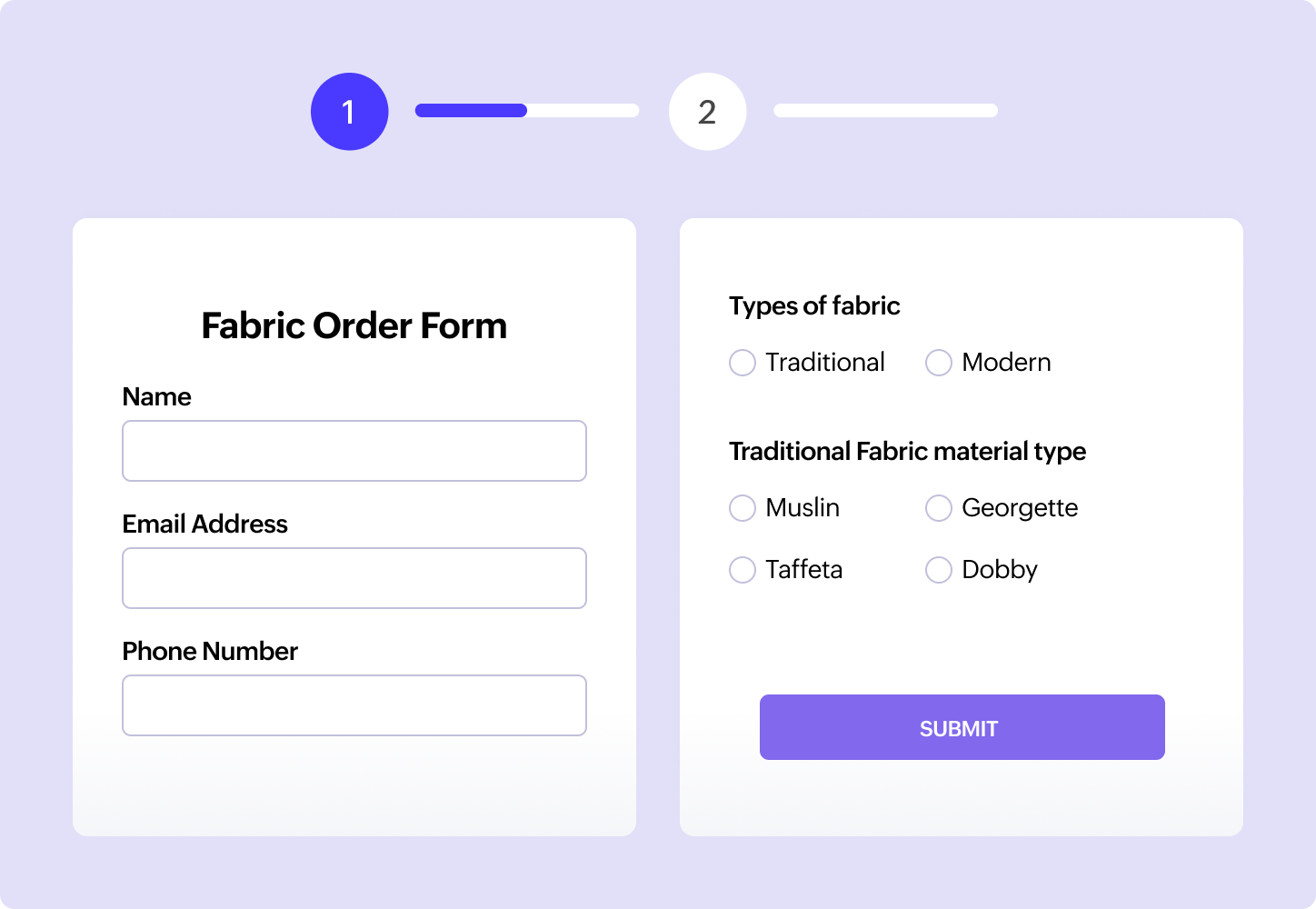 Form sectioning and multi-page forms