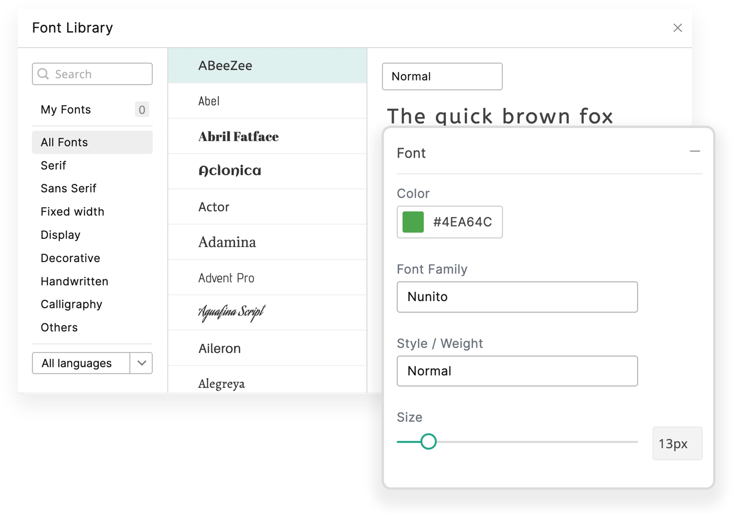 Customize font style - Zoho Forms