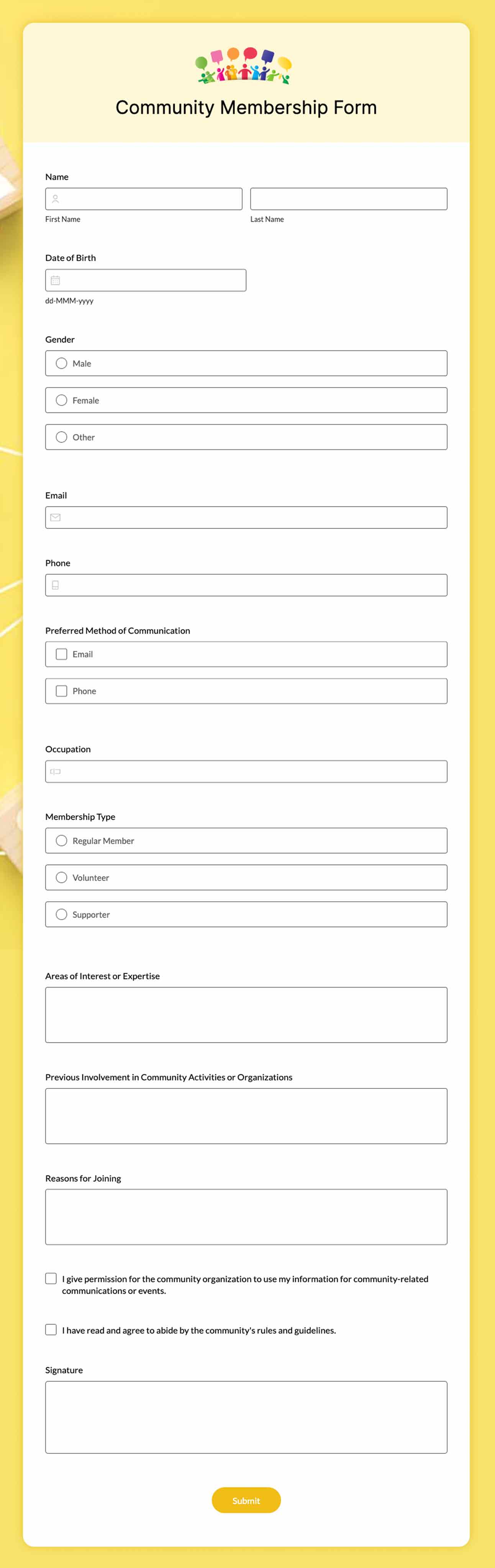 service review forms