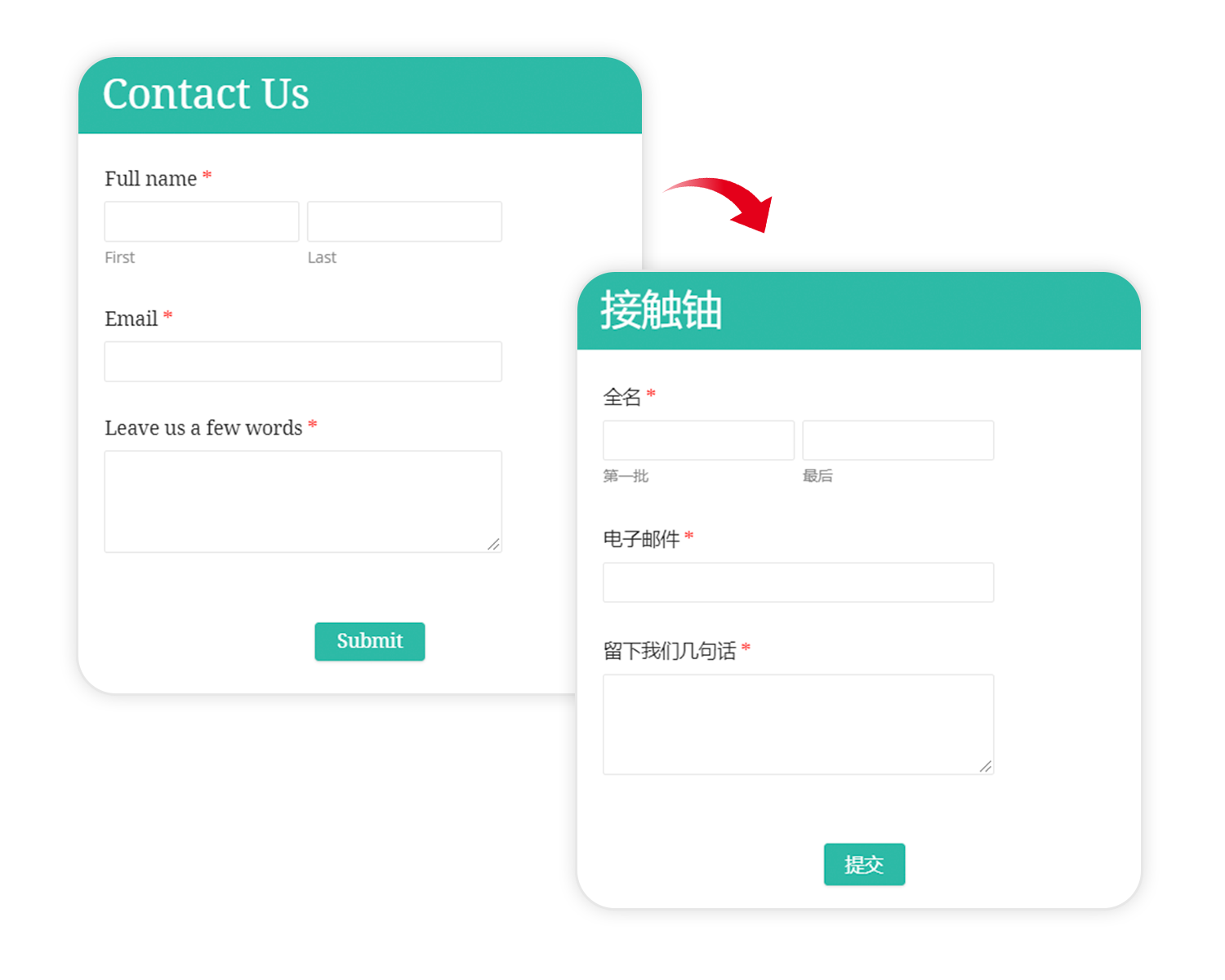 Design forms across multiple languages - Zoho Forms